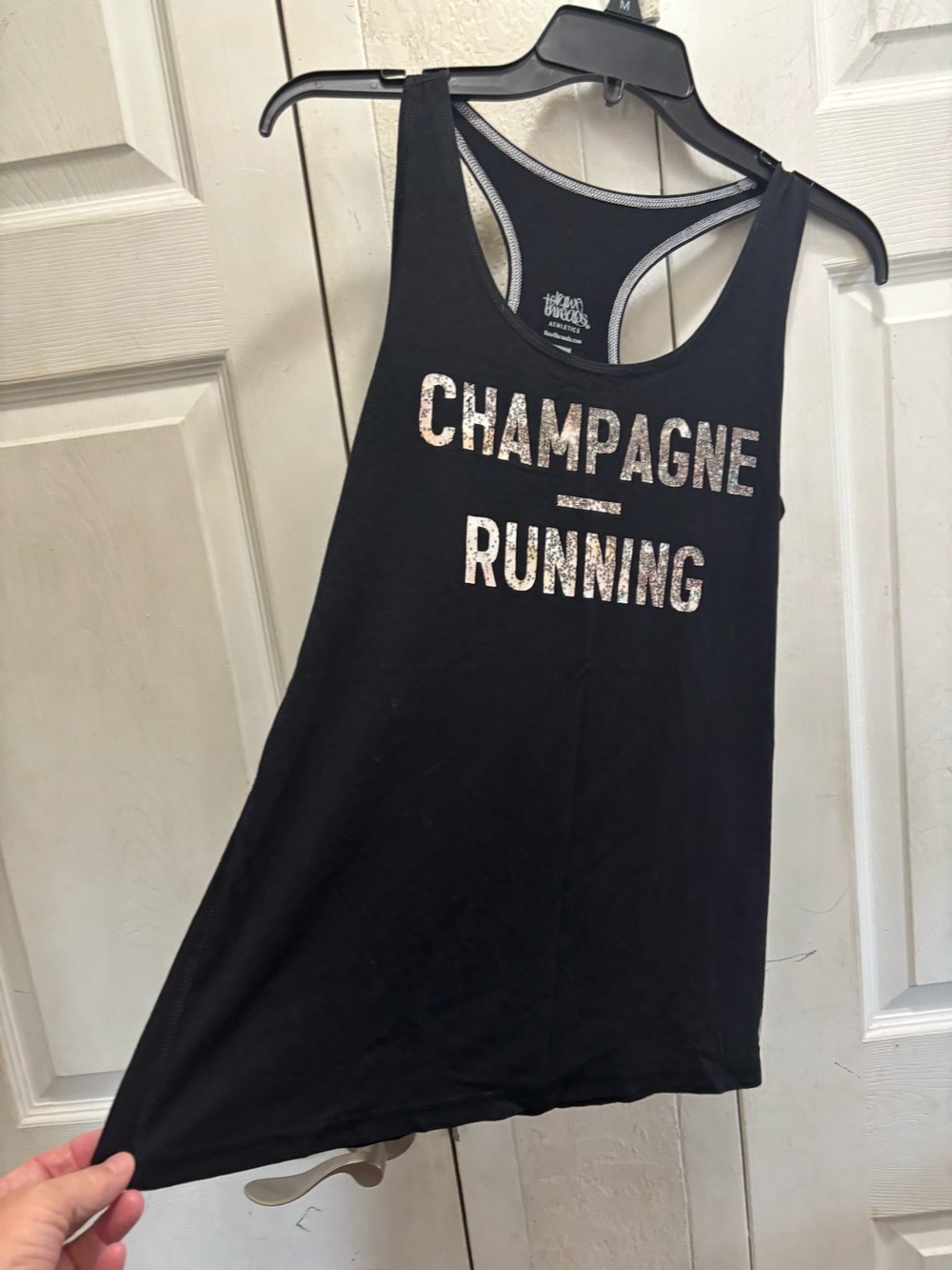 Raw Threads Black 'Champagne Running' Racerback Tank Top
